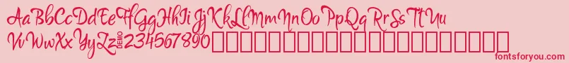 MartynDemo Font – Red Fonts on Pink Background