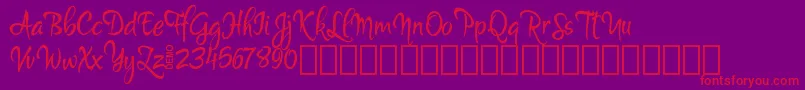 MartynDemo Font – Red Fonts on Purple Background