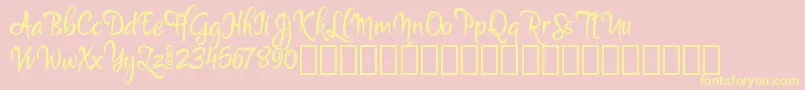 MartynDemo Font – Yellow Fonts on Pink Background