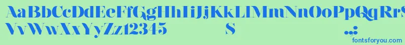 NouvelleVagueFinal Font – Blue Fonts on Green Background
