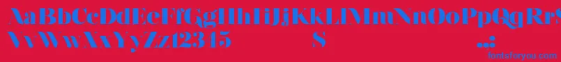 NouvelleVagueFinal Font – Blue Fonts on Red Background