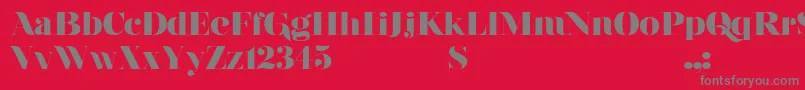 フォントNouvelleVagueFinal – 赤い背景に灰色の文字