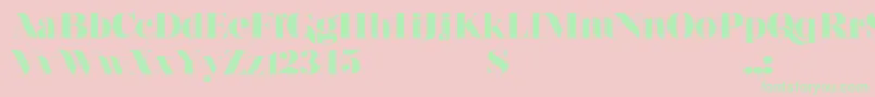 NouvelleVagueFinal Font – Green Fonts on Pink Background