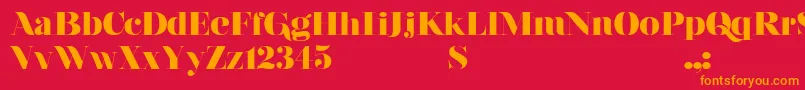 NouvelleVagueFinal Font – Orange Fonts on Red Background