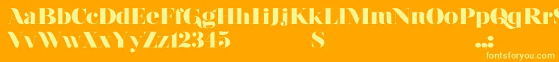 NouvelleVagueFinal Font – Yellow Fonts on Orange Background