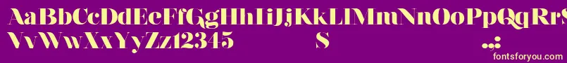 NouvelleVagueFinal Font – Yellow Fonts on Purple Background