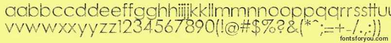 Tramlib Font – Black Fonts on Yellow Background