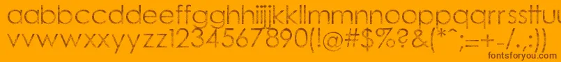 Tramlib Font – Brown Fonts on Orange Background