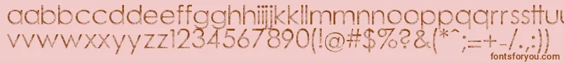 Tramlib Font – Brown Fonts on Pink Background