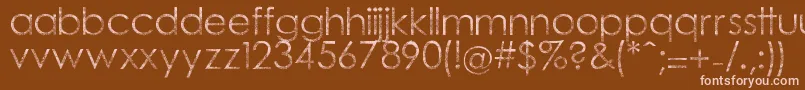 Tramlib Font – Pink Fonts on Brown Background