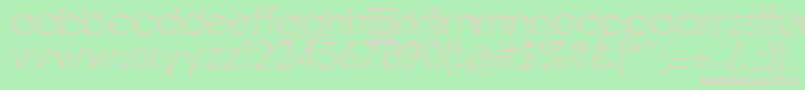 Tramlib Font – Pink Fonts on Green Background