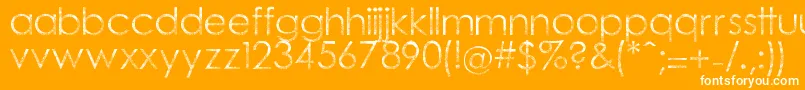 Tramlib Font – White Fonts on Orange Background