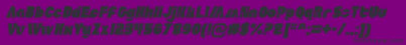 AldoItalic Font – Black Fonts on Purple Background