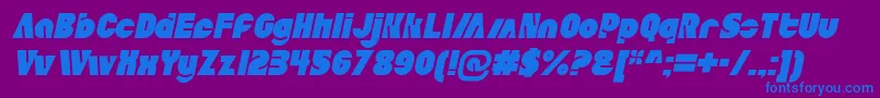 Шрифт AldoItalic – синие шрифты на фиолетовом фоне