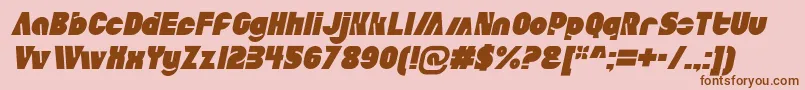 AldoItalic Font – Brown Fonts on Pink Background
