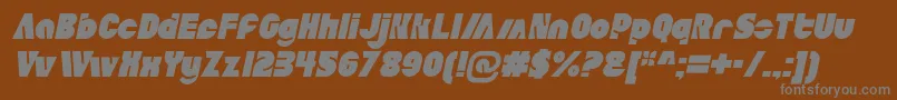 Fonte AldoItalic – fontes cinzas em um fundo marrom