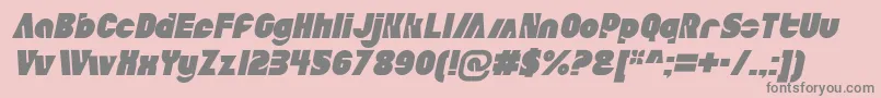 Czcionka AldoItalic – szare czcionki na różowym tle