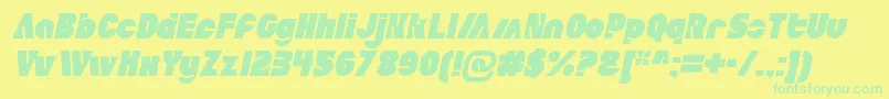 AldoItalic Font – Green Fonts on Yellow Background