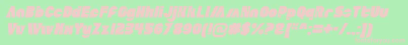 AldoItalic Font – Pink Fonts on Green Background