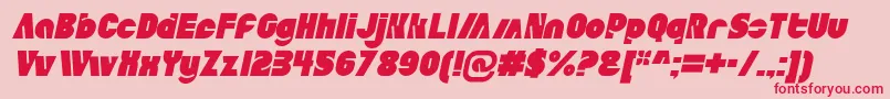 AldoItalic Font – Red Fonts on Pink Background