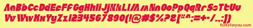 AldoItalic Font – Red Fonts on Yellow Background