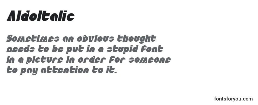 Review of the AldoItalic Font