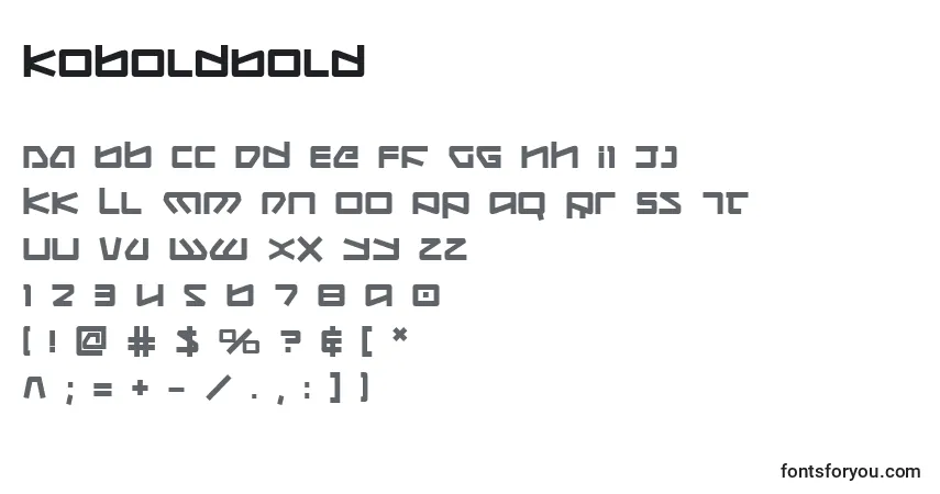 A fonte KoboldBold – alfabeto, números, caracteres especiais
