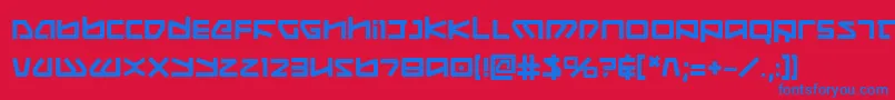KoboldBold Font – Blue Fonts on Red Background
