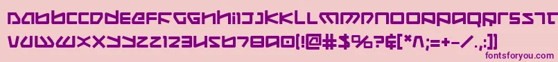 Fonte KoboldBold – fontes roxas em um fundo rosa