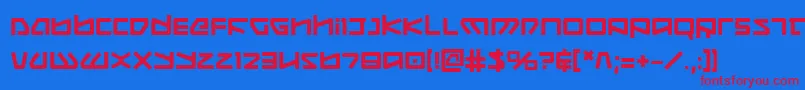 Czcionka KoboldBold – czerwone czcionki na niebieskim tle