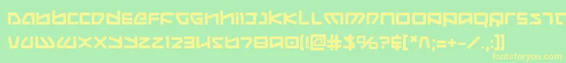 KoboldBold Font – Yellow Fonts on Green Background