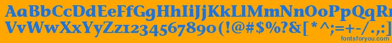 StoneInfOsItcTtBold Font – Blue Fonts on Orange Background