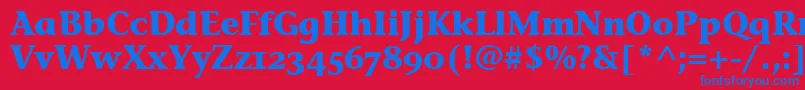 StoneInfOsItcTtBold Font – Blue Fonts on Red Background