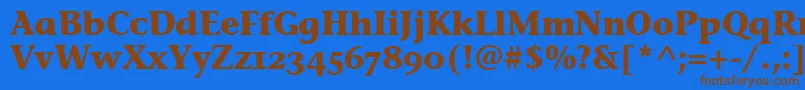 StoneInfOsItcTtBold Font – Brown Fonts on Blue Background