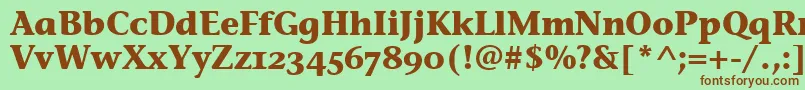 StoneInfOsItcTtBold Font – Brown Fonts on Green Background