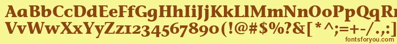 StoneInfOsItcTtBold Font – Brown Fonts on Yellow Background