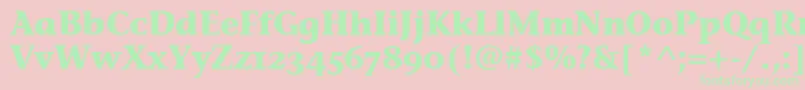 StoneInfOsItcTtBold Font – Green Fonts on Pink Background