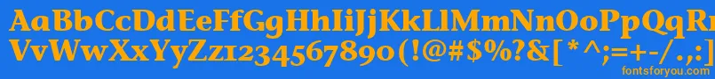 StoneInfOsItcTtBold Font – Orange Fonts on Blue Background