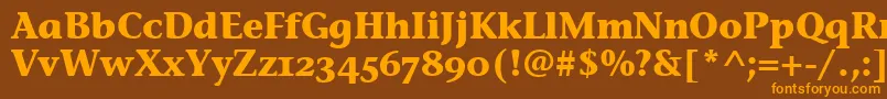 StoneInfOsItcTtBold Font – Orange Fonts on Brown Background