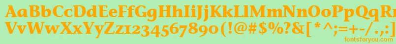 StoneInfOsItcTtBold Font – Orange Fonts on Green Background