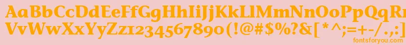 StoneInfOsItcTtBold Font – Orange Fonts on Pink Background