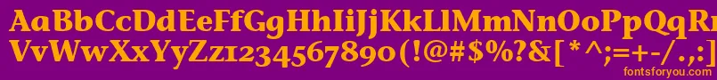StoneInfOsItcTtBold Font – Orange Fonts on Purple Background