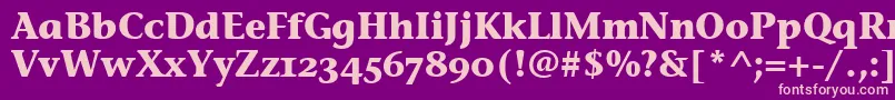StoneInfOsItcTtBold Font – Pink Fonts on Purple Background
