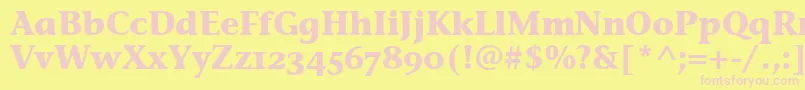 StoneInfOsItcTtBold Font – Pink Fonts on Yellow Background