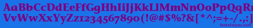 StoneInfOsItcTtBold Font – Purple Fonts on Blue Background