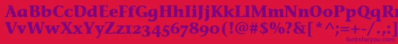 StoneInfOsItcTtBold Font – Purple Fonts on Red Background