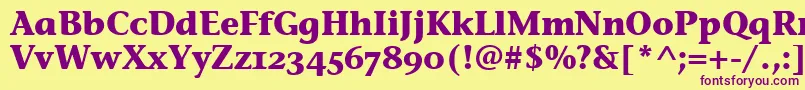 StoneInfOsItcTtBold Font – Purple Fonts on Yellow Background