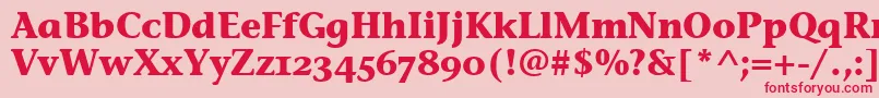 StoneInfOsItcTtBold Font – Red Fonts on Pink Background
