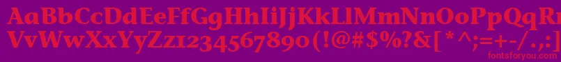 StoneInfOsItcTtBold Font – Red Fonts on Purple Background