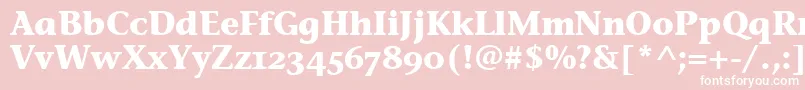 StoneInfOsItcTtBold Font – White Fonts on Pink Background